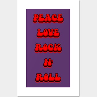 Peace Love Rock N' Roll! Posters and Art